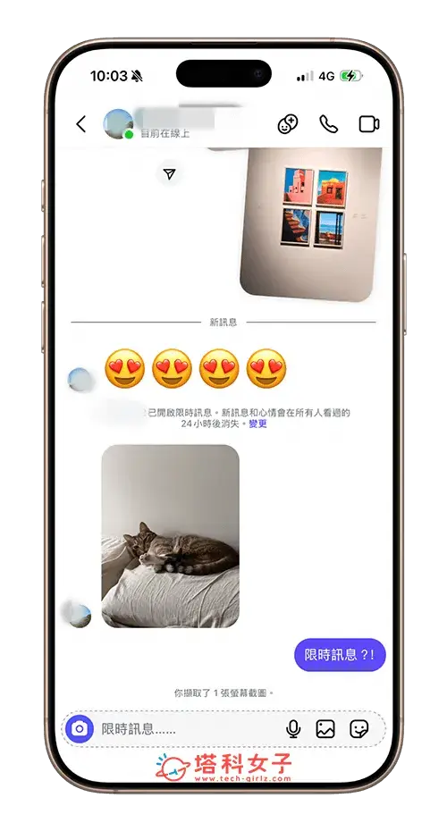 透過「IG 限時訊息」傳送的照片/影片